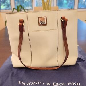 Dooney & Bourke Cream and Tan Tote Bag